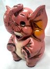 Vintage Pink Elephant Bank Marked Japan 
