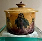 Linden Hills Pottery Small Lidded Canister W Echinacea Design 