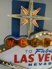 Vtg Mcm Welcome To Fabulous Las Vegas Blinking Tabletop Light  Corded  On off