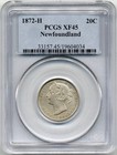 1872-h Newfoundland 20 Cents - Choice Extremely Fine  Pcgs Ef45