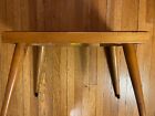 Mid-century Modern Danish Czechoslovakian Coffee End Table Opaxite Glass Top