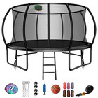 14ft 1400lbs Trampoline For Kids   Adults pumpkin Trampoline With Enclosure Net