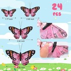 24 Pcs Monarch Butterfly Decorations 4 Size Artificial Fresh Colors 