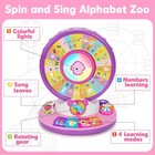 Learning Toys For Girls 13  Spin And Sing Alphabet Zoo  Lights   Sounds