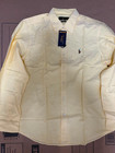 Ralph Lauren Polo Classic Men s Long Sleeve Dress Shirt Yellow Medium   M Nwt