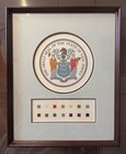 The Great Seal Of The State Of New Jersey Framed Vintage Lithograph