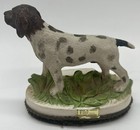Vintage Jasco German Short Haired Pointer Taiwan Rope Edged Velvet Brush Base 