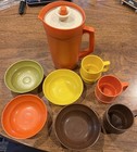 Vtg Tupperware Toys Pitcher Plates Cups 1979 Children s Serving Set 1399-3 