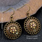 Unique Handmade Bohemian Bronze Tribal Hoop Spiral Earring Dainty Chic Vintage G