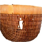 Vintage Basket With Handle Woven Wicker Flower Gathering Market Small Hole 