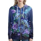 Zip Up Hoodie For Women Jacket Medium A Sea Turtle