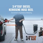 Fuel Hose Reel Retractable Diesel Hose Reel 3 4  X 50  Auto Fueling Nozzle