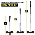 Baseball Batting Tee Professional Heavy Duty Hitting Tee Adjust Height 24-46 