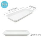Amgbzt Serving Tray Platter Rectangle  4 Pcs Long 16 0   X 6    4 Pcs   White 
