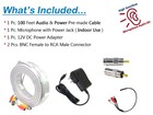 High Sensitive Microphone Rca Audio Mic Dc Power Cable For Cctv Security System