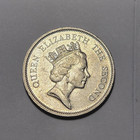 1987 Hong Kong 1 Dollar Coin Free Shipping  884