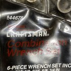 Vintage Craftsman Combination Usa Wrench Set 6-piece 3 8 7 16 1 2 9 16 5 8 3 4
