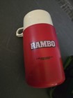 1985 Rambo Vintage Metal Lunch Box Set With Matching Thermos Lunchbox Used