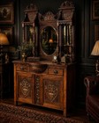 Titlemassive Antique Victorian Sideboard Dresser Mirror Cabinet Carved Walnut