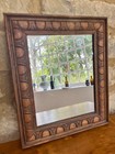 Small Oak Carved Wooden Wall Mirror 13 25 X 11 25 X  75 
