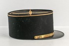 Antique French Gendarmerie Nationale Kepi Hat Black Gold Red Lined Lyon