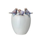  3d Birds Stoneware Planter vase  Multicolor Holds 5  Pot
