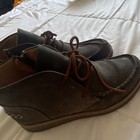 Born Brown Leather Chukka Ankle Boots Lace-up Side Zip Round Toe 7 5