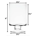 Cys Excel Glass Hurricane Pillar Candle Holders  h 6  W 3 75   2 Pcs    Multi   