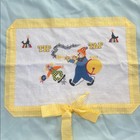 Vintage Handmade Nursery Baby Kids Clown Circus Cross Stitched Pillowcase