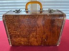 Vintage Samsonite Faux Alligator Suitcase Train Case Luggage