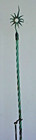 Antique 68  Twisted Copper Lightning Rod W  Copper 11 Point Star Burst Top