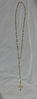 Vintage Sterling Silver W pinkish Pearl Beads Rosary Necklace italy roma 