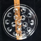 Vintage Large 16 Hole Round Clear Glass Floral Flower Frog 5 125 
