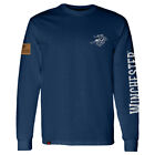 Winchester Legend  - Legend Rider Flag - Mens Garment Dyed Long Sleeve Tee