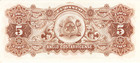 1900 Costa Rica 5 Cinco Colones El Banco Anglo Costarricense Banknote - Rare Vin