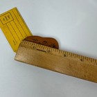 Vintage 1940   s Wooden Elephant Figurine With Fredonia Ny Postcard Tag Mail