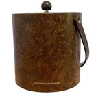 Vintage 60s Bucket Brigade By Morgan Designs Ice Bucket Mcm Retro Brown Marbled
