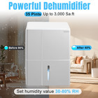 35 Pints Dehumidifier For Spaces Up To 3 000 Sq  Ft Large Basement