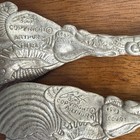 Vtg Arthur Court 1993 Seashell Salad Servers Aluminum Set Of 2 Spoon Fork Beach