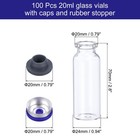 20ml Glass Vials  100pcs Glass Vial Small Glass Vials Empty With Caps Stopper