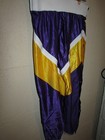 Vtg Breakaway Pants Full Snap Tear Away Basketball  Youth L  Minn Vikings Colors