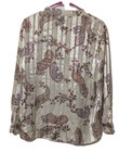 Bonworth Button Up Blouse Women Small Petite Paisly Floral