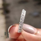 2 Ct Round Cut F vvs1 Moissanite Full Eternity Wedding Band Solid 14k White Gold