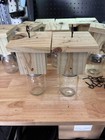 Set Of 2 Handmade Carpenter Bee Traps W  Jars And D-clip Hooks - Free Shipping 