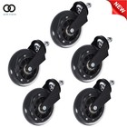 Heavy Duty Office Chair Caster Rubber Swivel Wheels Replacement Set Of 5 3 Inch