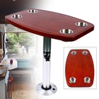 Boat Table Varnished Height Adjustable Removable Marine Table Pedestal Table New