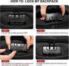  Travel Laptop Backpack Waterproof Anti Theft Backpack With Lock And Usb Char   