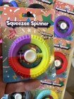 9 Squeezee Spinner Fidget Anxiety Calming Toys New Assorted Colors Therapy Kids