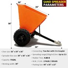 71gal Towable Sand   Gravel Spreader 882lb Capacity Atv Utv towed 2  Coupler 39 