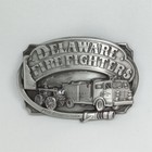 Vintage Belt Buckle Delaware Firefighters Siskiyou Made In Usa 1985